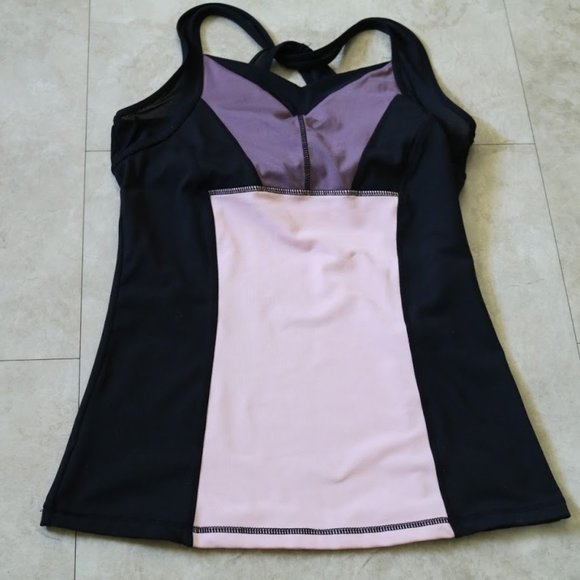 3/$15 Anthropologie | Cynthia Rowley Color block Cross-back Padded Tank - Size S - Picture 3 of 16